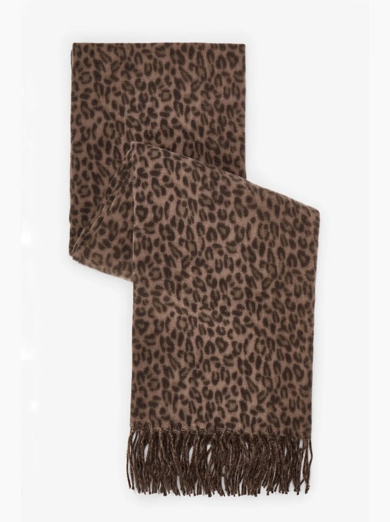 Cachecol de leopardo penti Preto Castanho - Kiabi