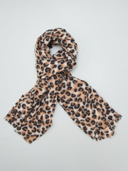 Cachecol de malha 'leopardo' - Kiabi