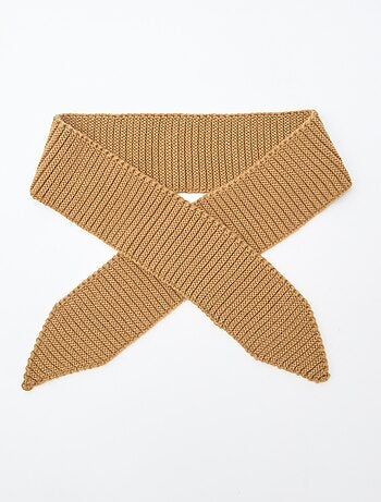 Cachecol de malha pesada formato lenço