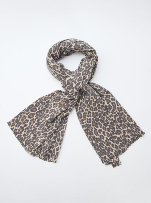 Cachecol de malha quente e suave - Kiabi