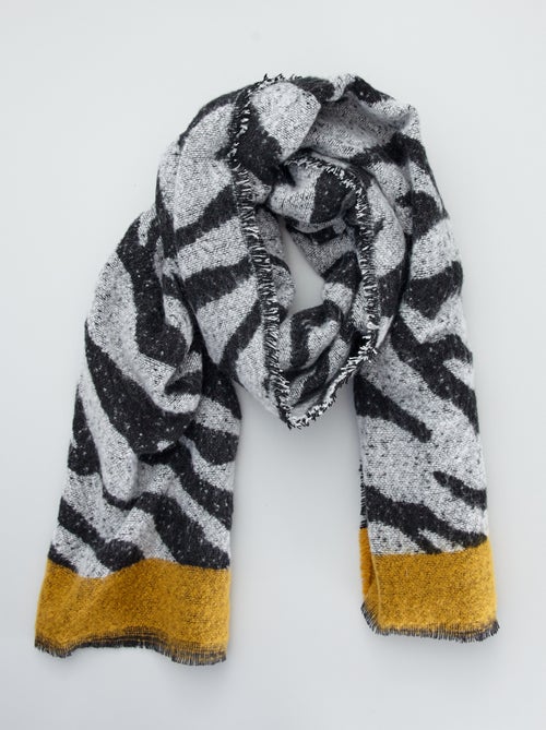 Cachecol de malha 'zebra' - Kiabi