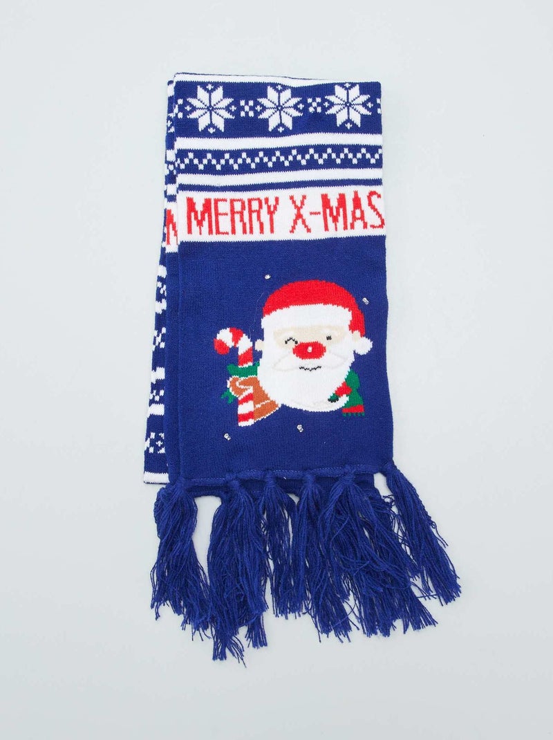 Cachecol de Natal AZUL - Kiabi