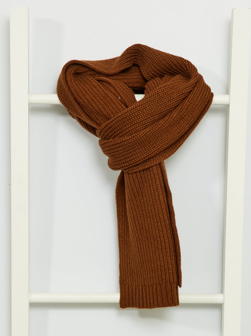 Cachecol em malha Camel - Kiabi