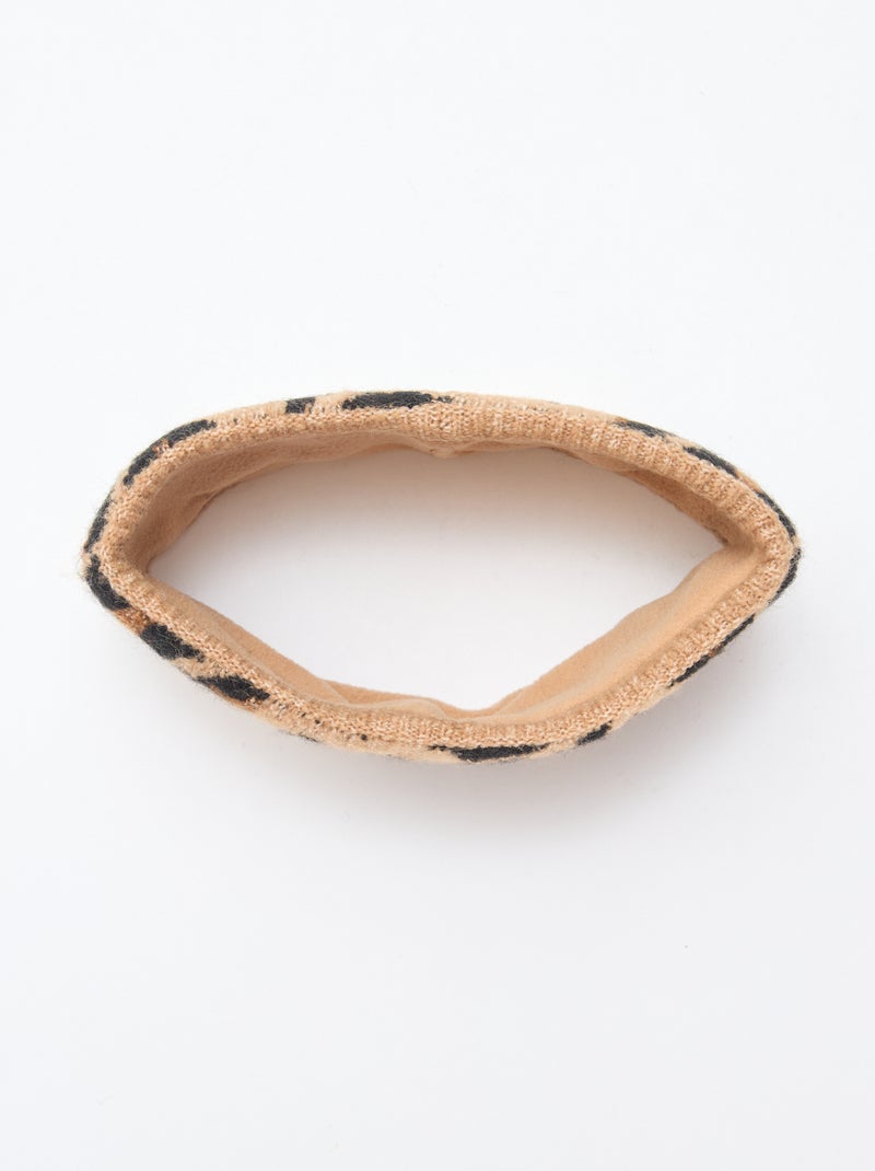 Cachecol em malha leopardo Castanho - Kiabi