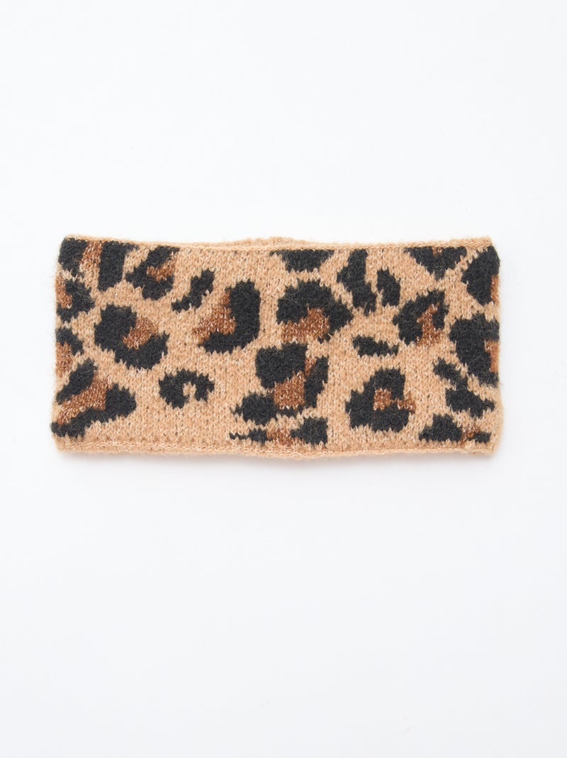 Cachecol em malha leopardo Castanho - Kiabi