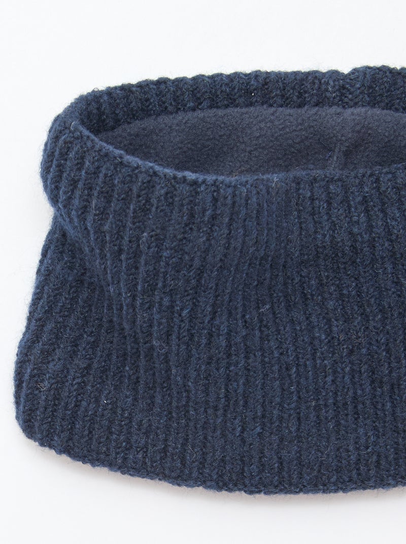 Cachecol em malha lisa Azul - Kiabi