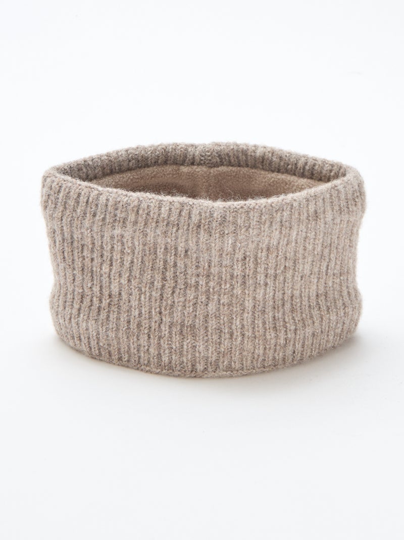 Cachecol em malha lisa Bege - Kiabi