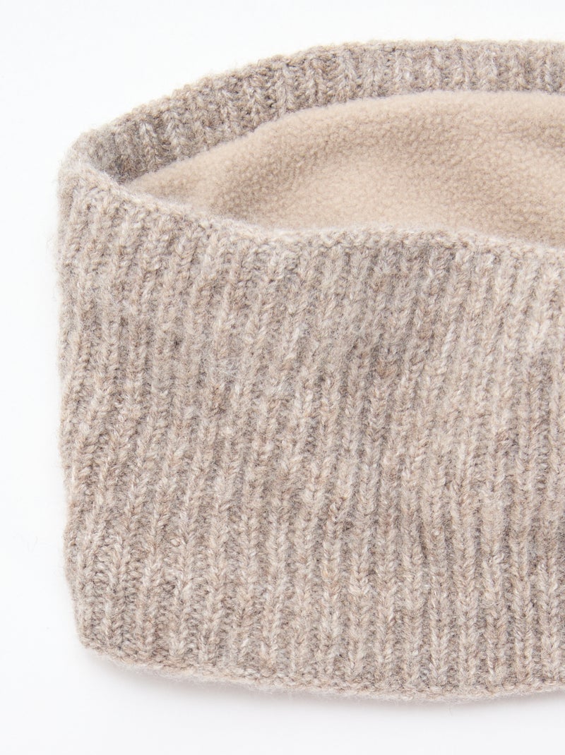 Cachecol em malha lisa Bege - Kiabi