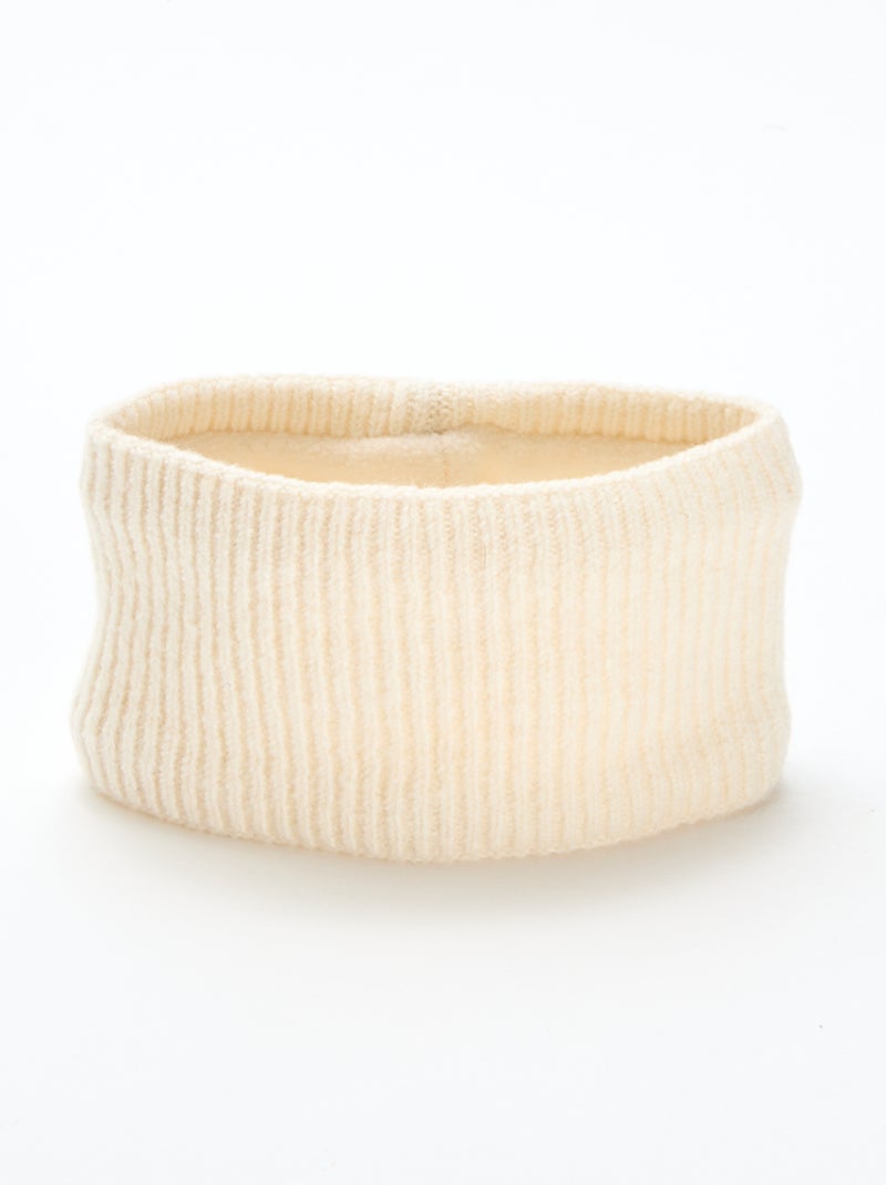 Cachecol em malha lisa Bege - Kiabi