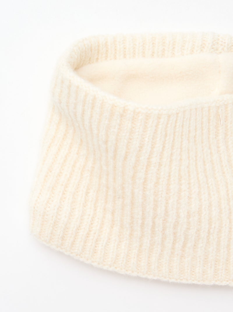 Cachecol em malha lisa Bege - Kiabi