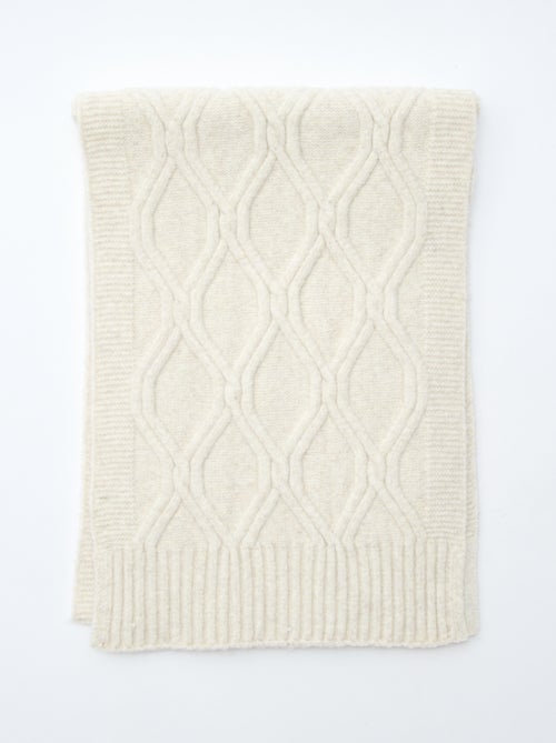 Cachecol em tricô com malha quente torcida - Kiabi