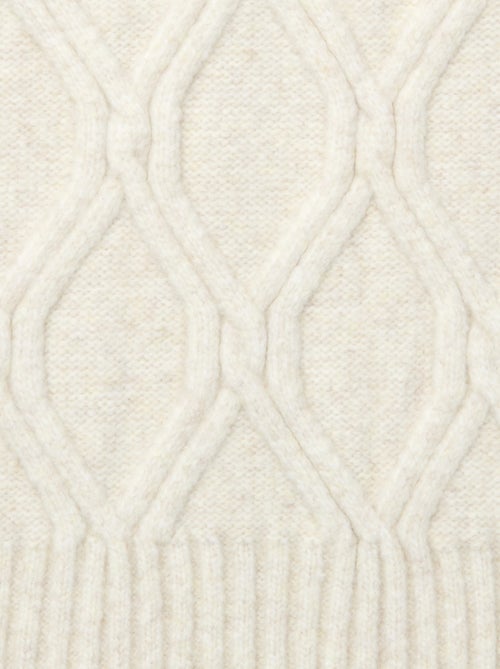 Cachecol em tricô com malha quente torcida - Kiabi