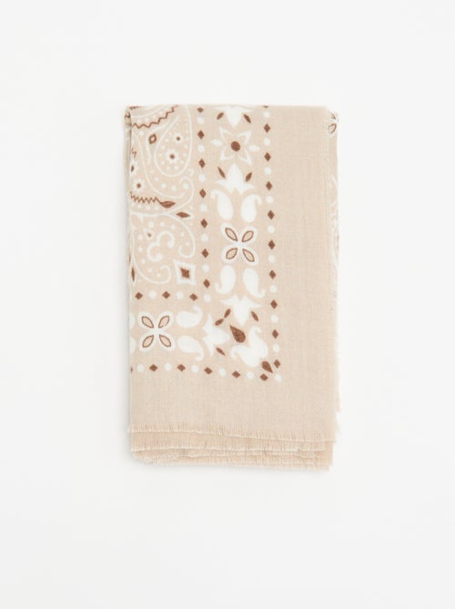Cachecol estampado bandana - Kiabi