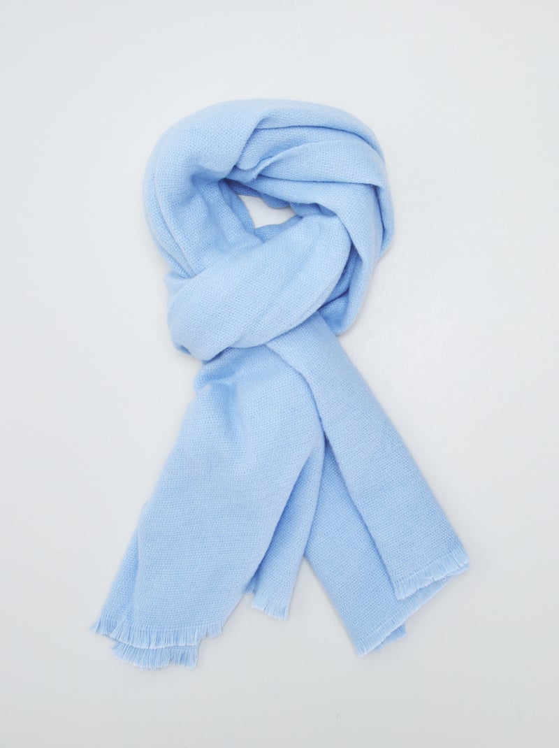 Cachecol grande de toque suave AZUL - Kiabi