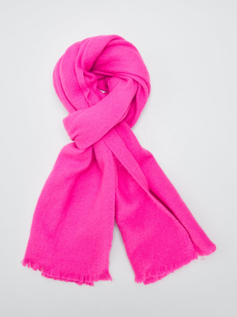 Cachecol grande de toque suave ROSA - Kiabi