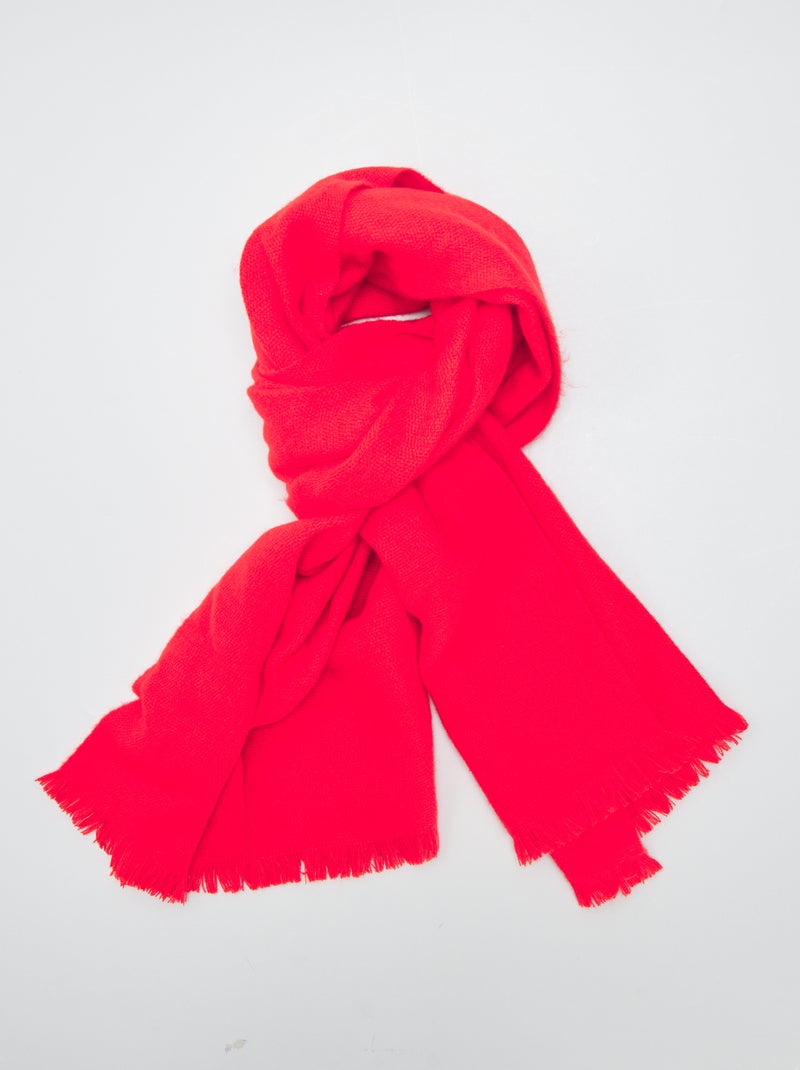 Cachecol grande de toque suave VERMELHO - Kiabi