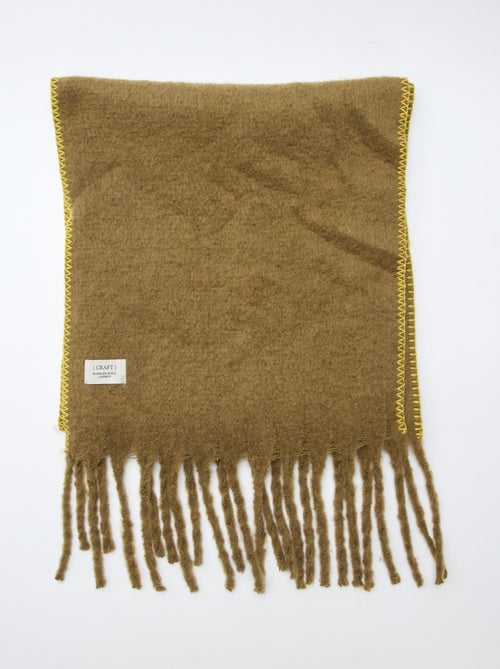 Cachecol grande e macio com franjas - Kiabi