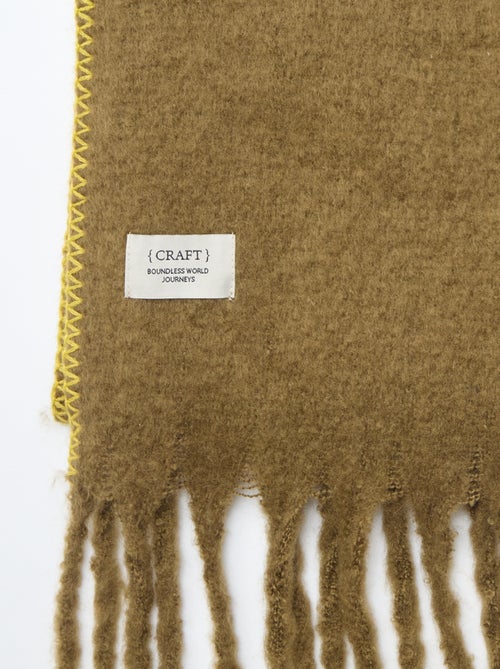 Cachecol grande e macio com franjas - Kiabi