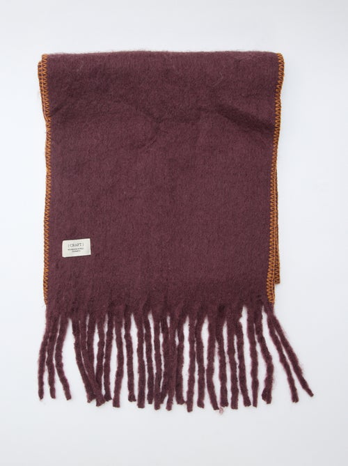 Cachecol grande e macio com franjas - Kiabi