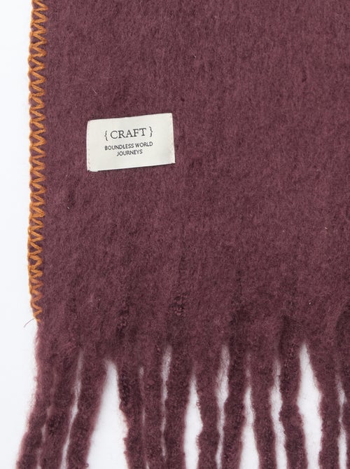 Cachecol grande e macio com franjas - Kiabi