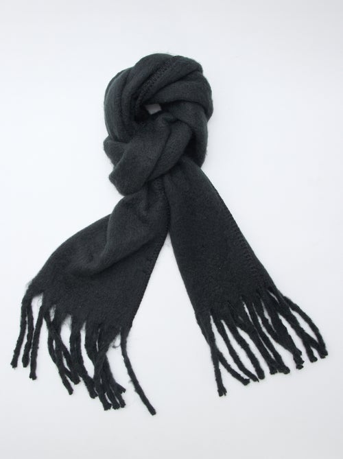 Cachecol grande e macio com franjas - Kiabi