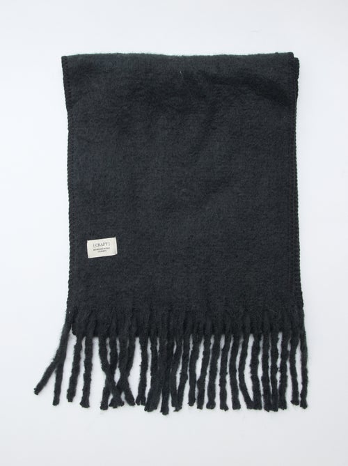 Cachecol grande e macio com franjas - Kiabi