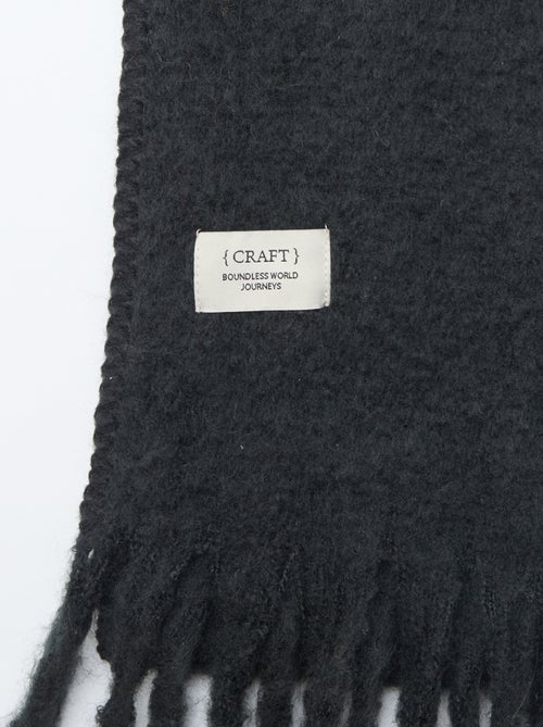 Cachecol grande e macio com franjas - Kiabi