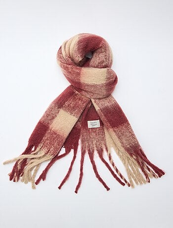 Cachecol grande e macio com franjas