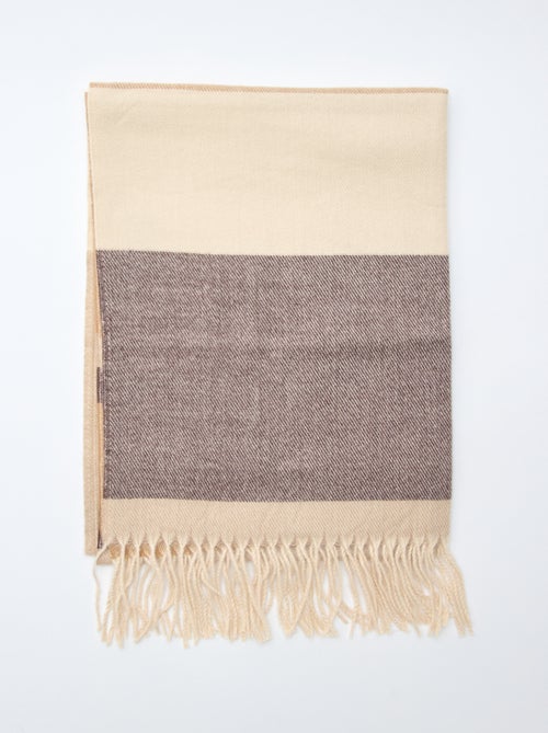 Cachecol grande tricolor - Kiabi