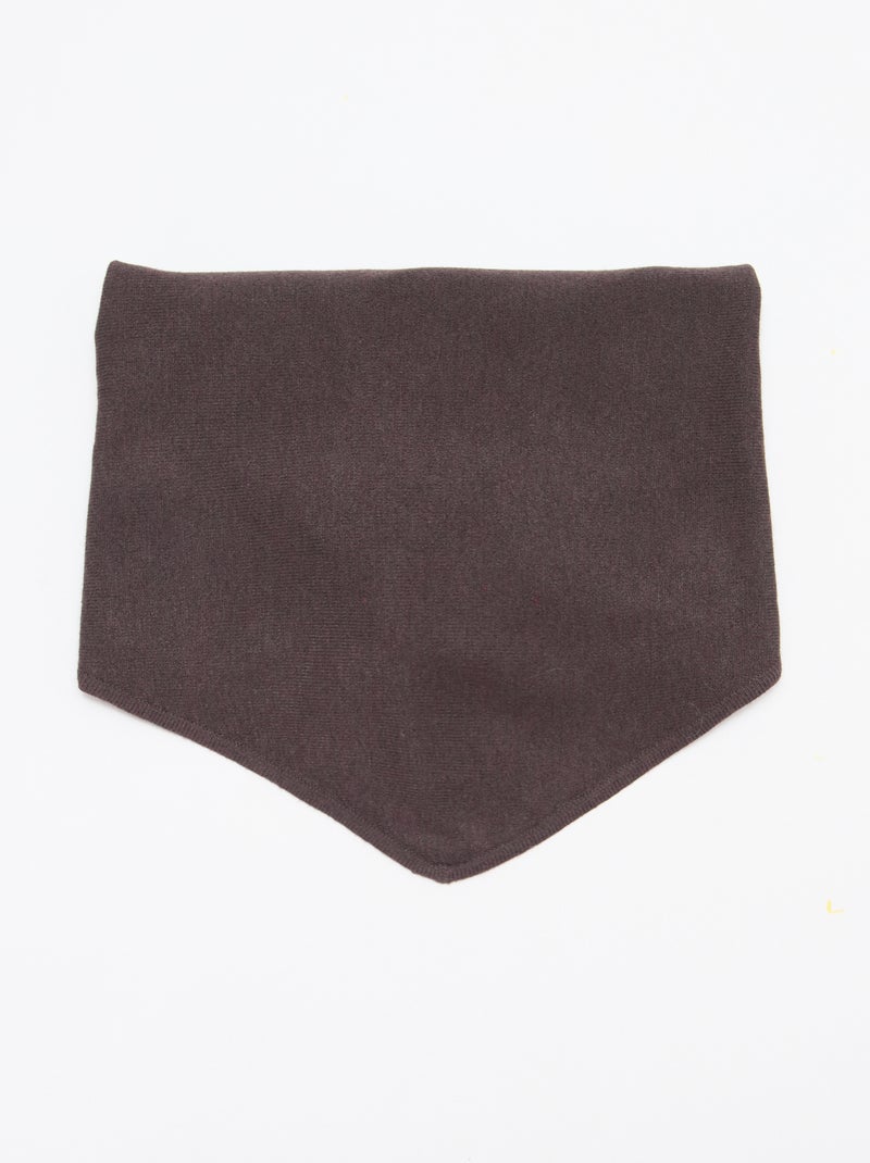 Cachecol lenço triangular para atar Castanho - Kiabi