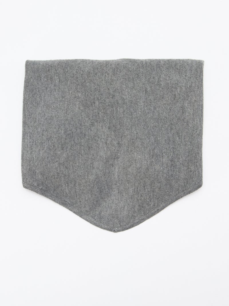 Cachecol lenço triangular para atar Cinza - Kiabi
