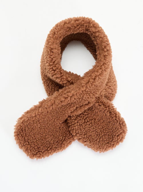 Cachecol liso com efeito carneirinho - Kiabi