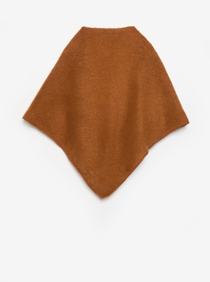 Cachecol liso triangular Castanho - Kiabi