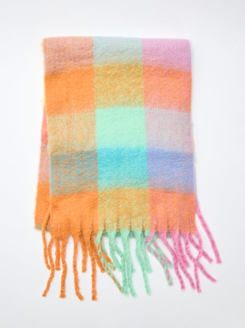 Cachecol quente com franjas - Kiabi