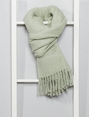 Cachecol quente com franjas - Kiabi