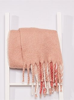 Cachecol quente com franjas - Kiabi