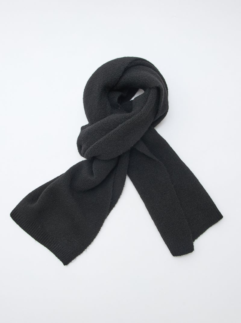 Cachecol quente liso Preto - Kiabi