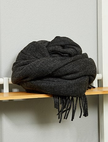 Cachecol suave com franjas - Kiabi