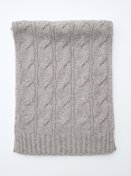 Cachecol trançado liso - Kiabi