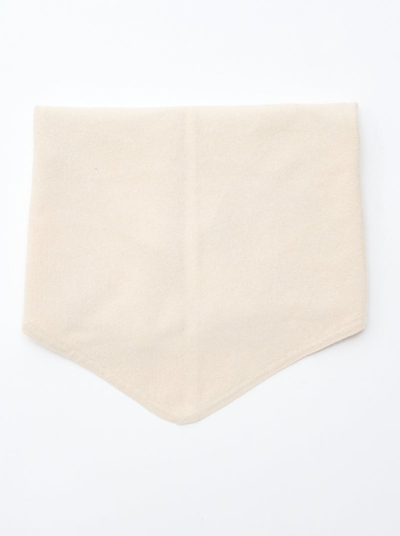 Cachecol triangular em malha Bege - Kiabi
