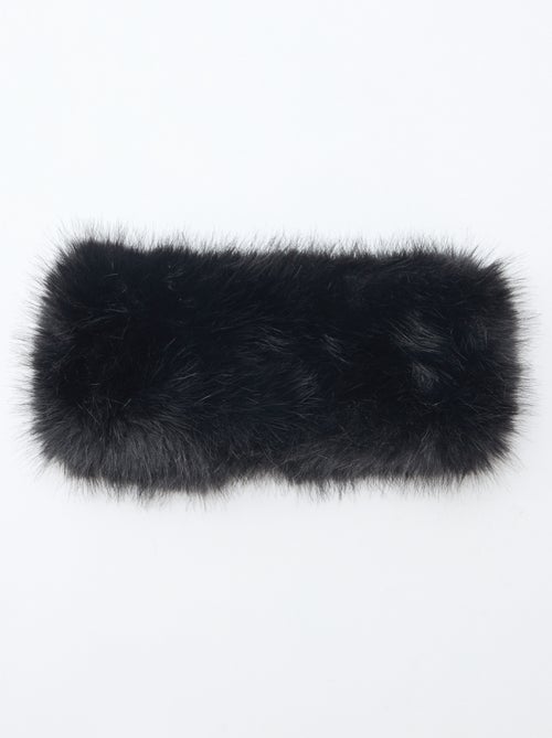 Cachecol tubular curto efeito pele de carneiro - Kiabi