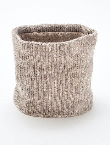 Cachecol tubular em malha lisa