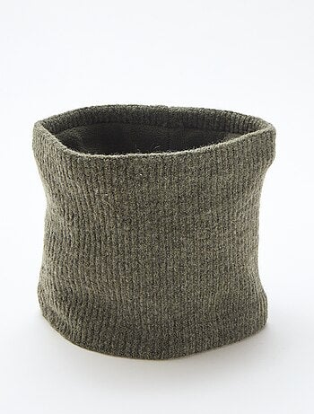 Cachecol tubular em malha lisa