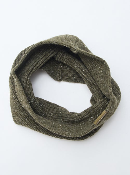 Cachecol tubular em malha fantasia - Kiabi