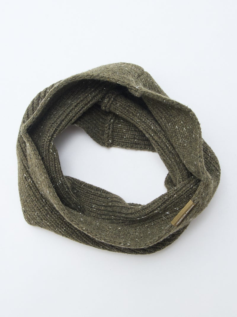 Cachecol tubular em malha fantasia Caqui - Kiabi