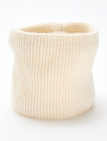 Cachecol tubular em malha lisa