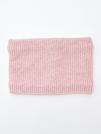 Cachecol tubular em malha lisa