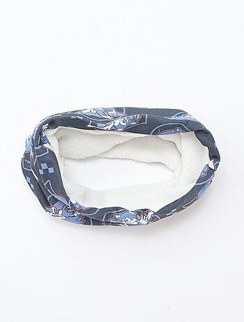 Cachecol tubular interior em shearling