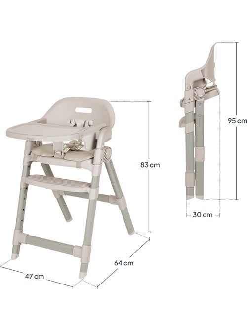 Cadeira alta ajustável LIONELO Matt - Altura regulável - Dobragem compacta - Até 110 kg - Kiabi Cadeira alta ajustável LIONELO Matt - Altura regulável - Dobragem compacta - Até 110 kg - Kiabi