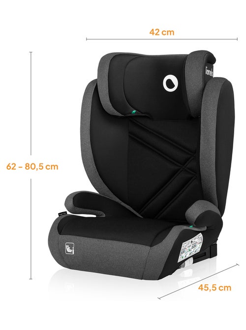 Cadeira auto 100-150cm LIONELO Hugo i-Size - ISOFIX - Grupo 2/3 - Apoio de cabeça com espuma - Kiabi Cadeira auto 100-150cm LIONELO Hugo i-Size - ISOFIX - Grupo 2/3 - Apoio de cabeça com espuma - Kiabi